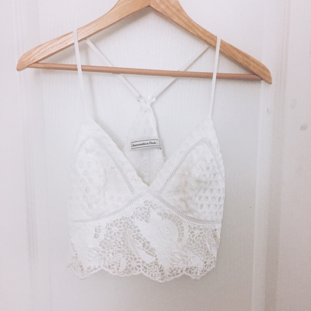 crochet crop top from abercrombie ***worn once